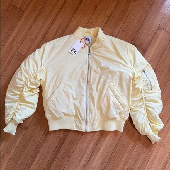 BDG Urban Outfitters Sunny Yellow Bomber Jacket - Picture 4 of 12